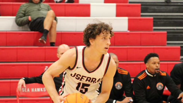 JSerra’s Aidan Fowler scored 31 points in a win over Eastvale Roosevelt on Nov. 28, 2023.